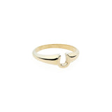 14k Mini Horseshoe Signet Ring