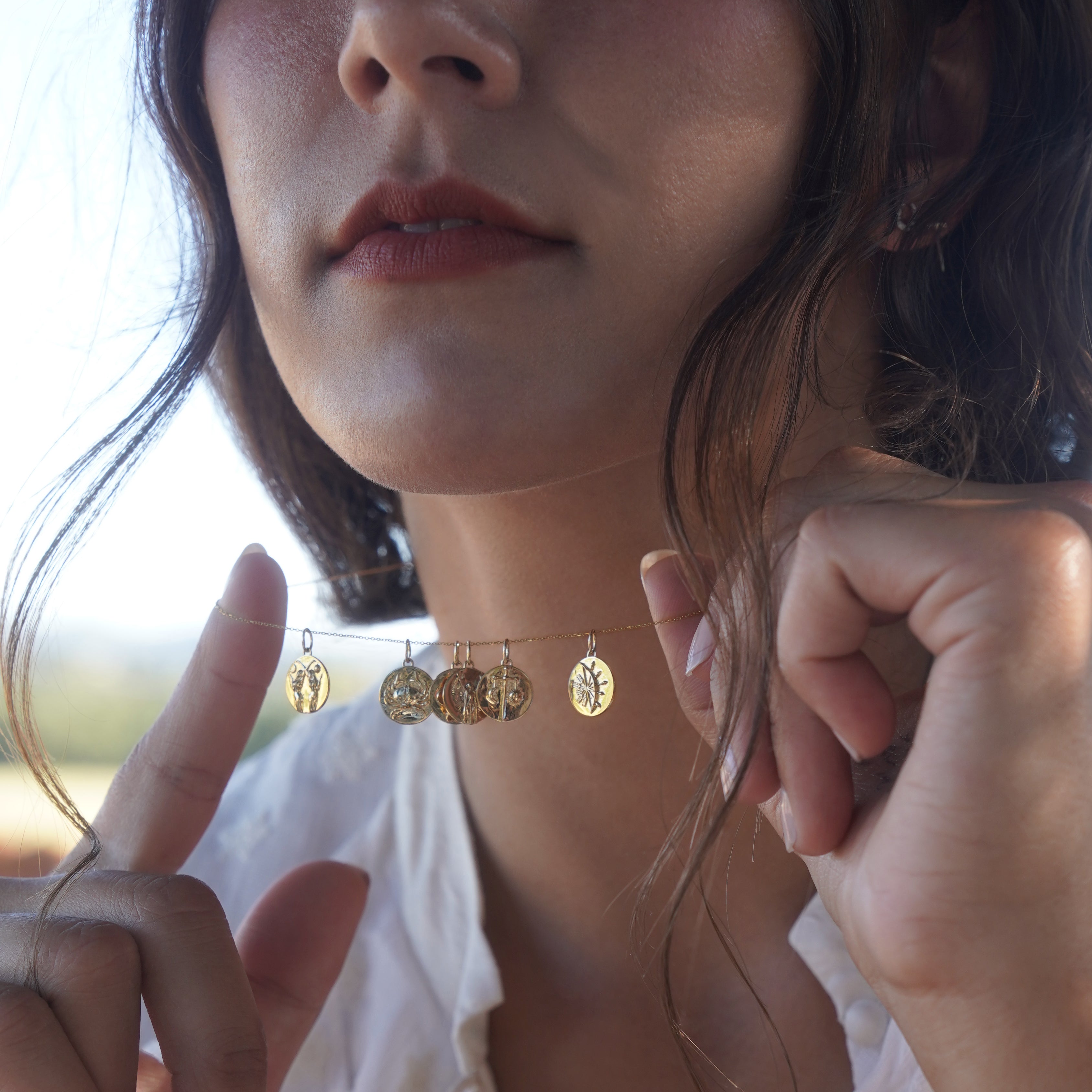 14k Solid Gold Mini Zodiac Pendants