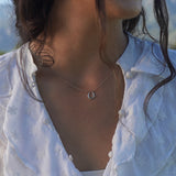 14k Gold Wild Rose Horseshoe Pendant