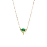 14K Solid Gold Mini Starburst Pendant