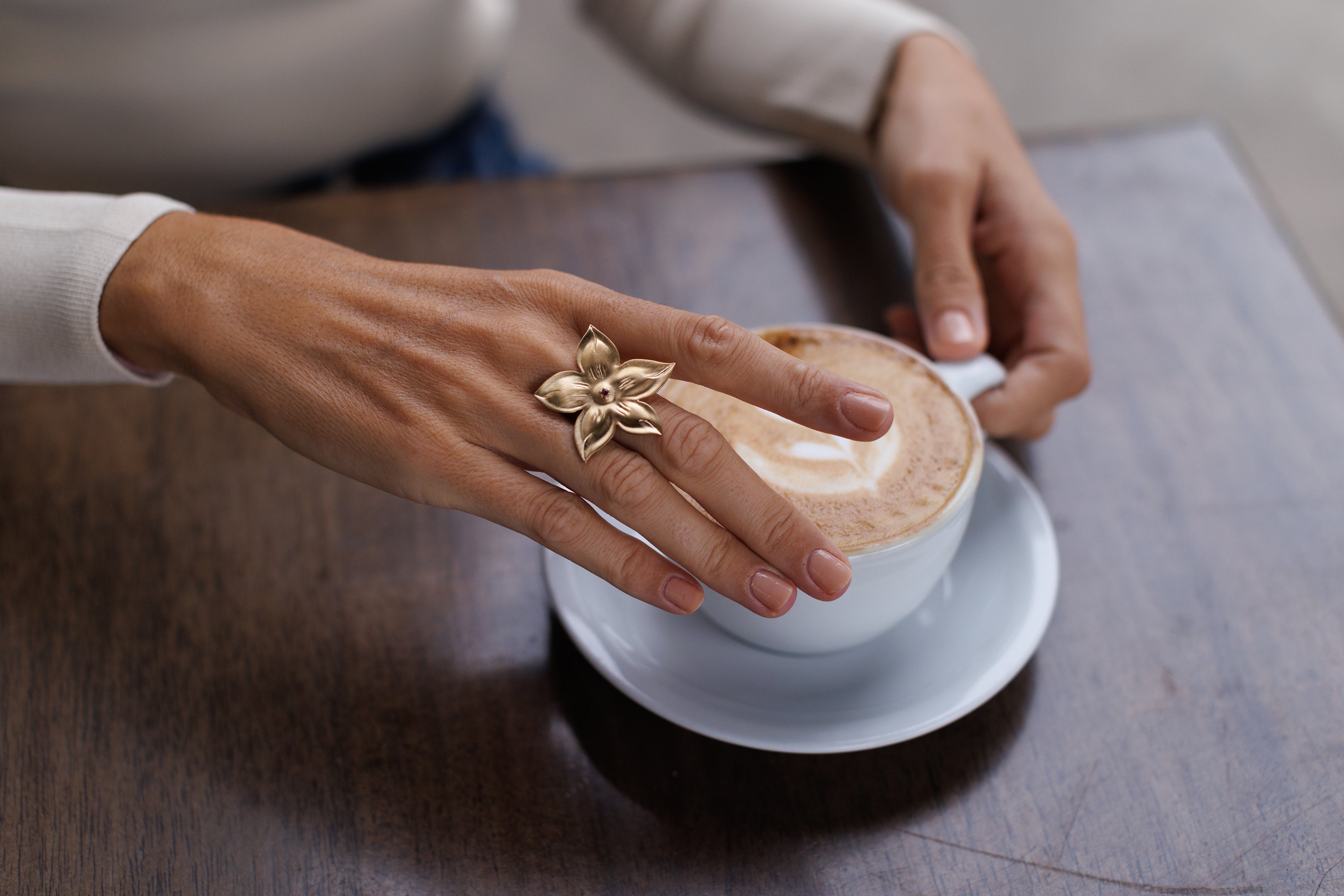 14k Vermeil Fleur Ring