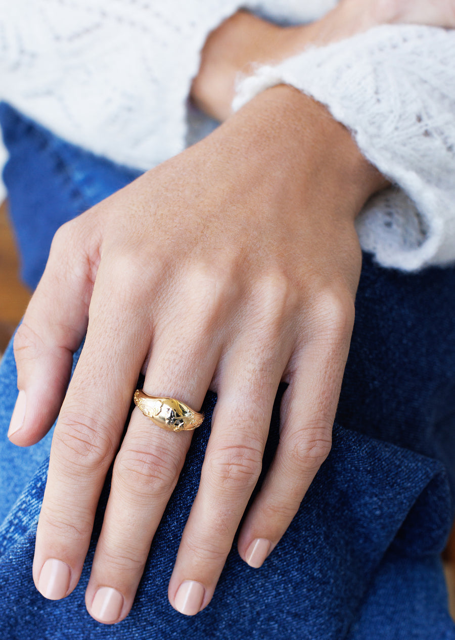 Nouveau Poppy Dome Ring