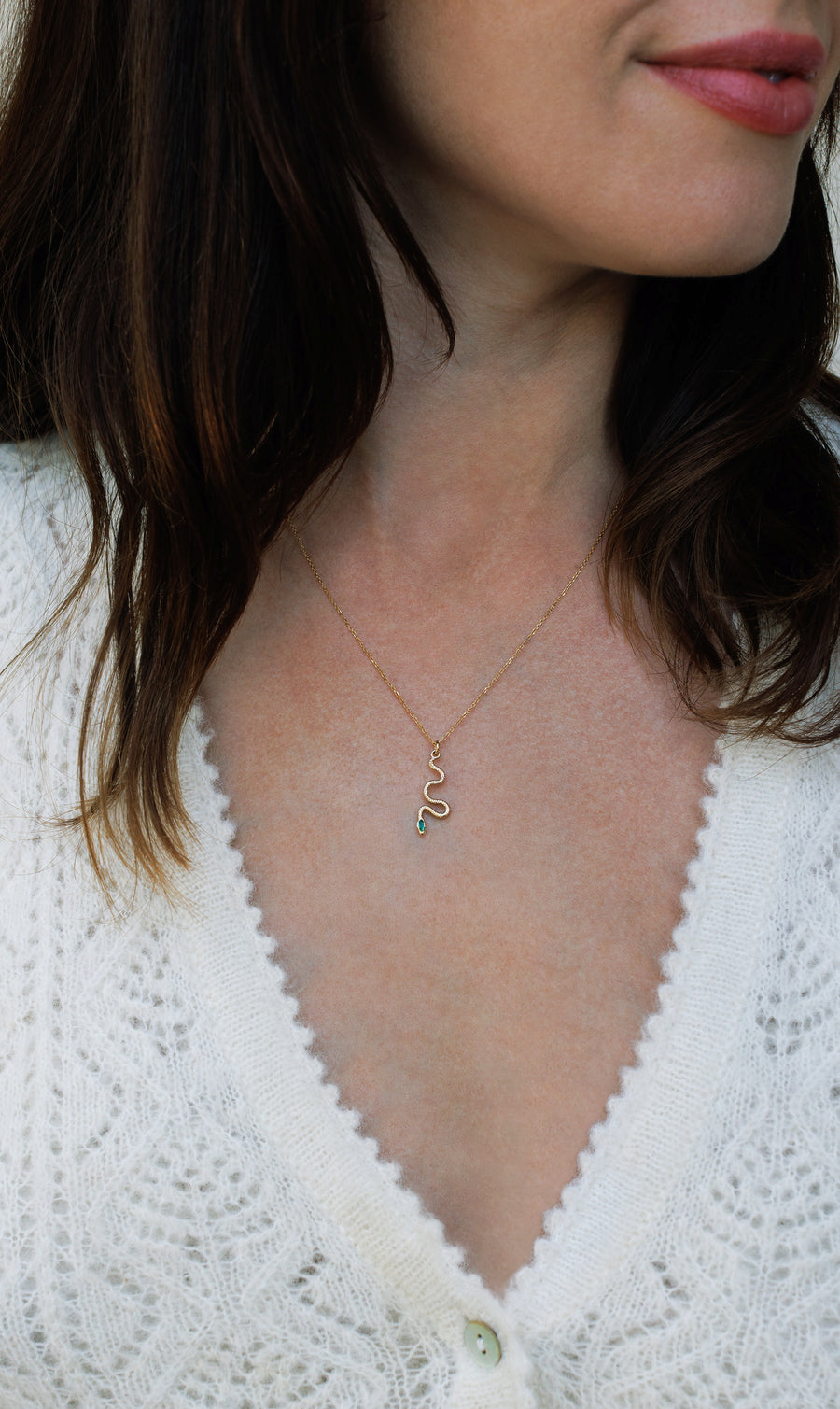 Emerald Serpent Pendant