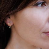 Emerald Serpent Studs