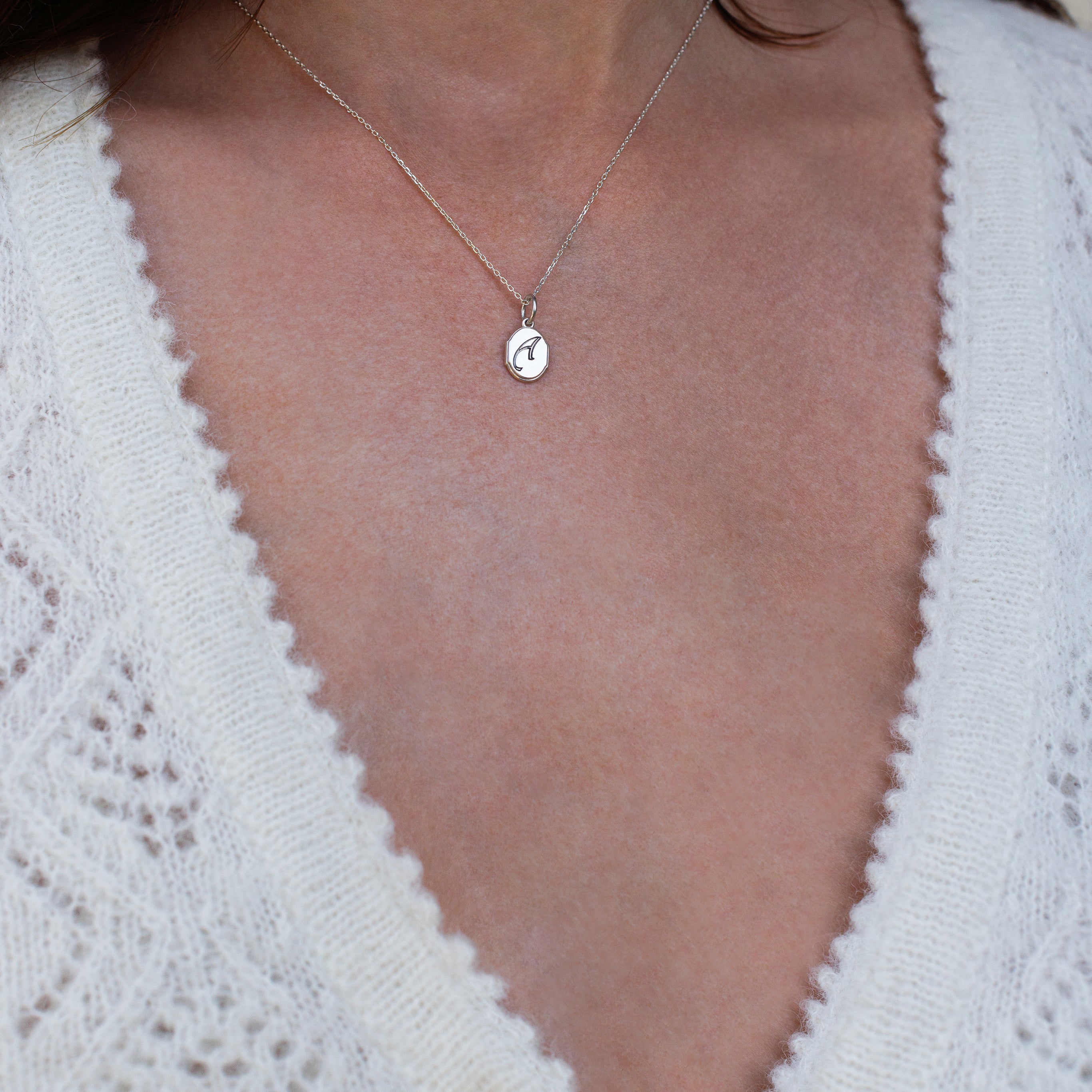 Silver Initial Pendant