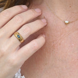 14K Solid Gold Mini Starburst Pendant