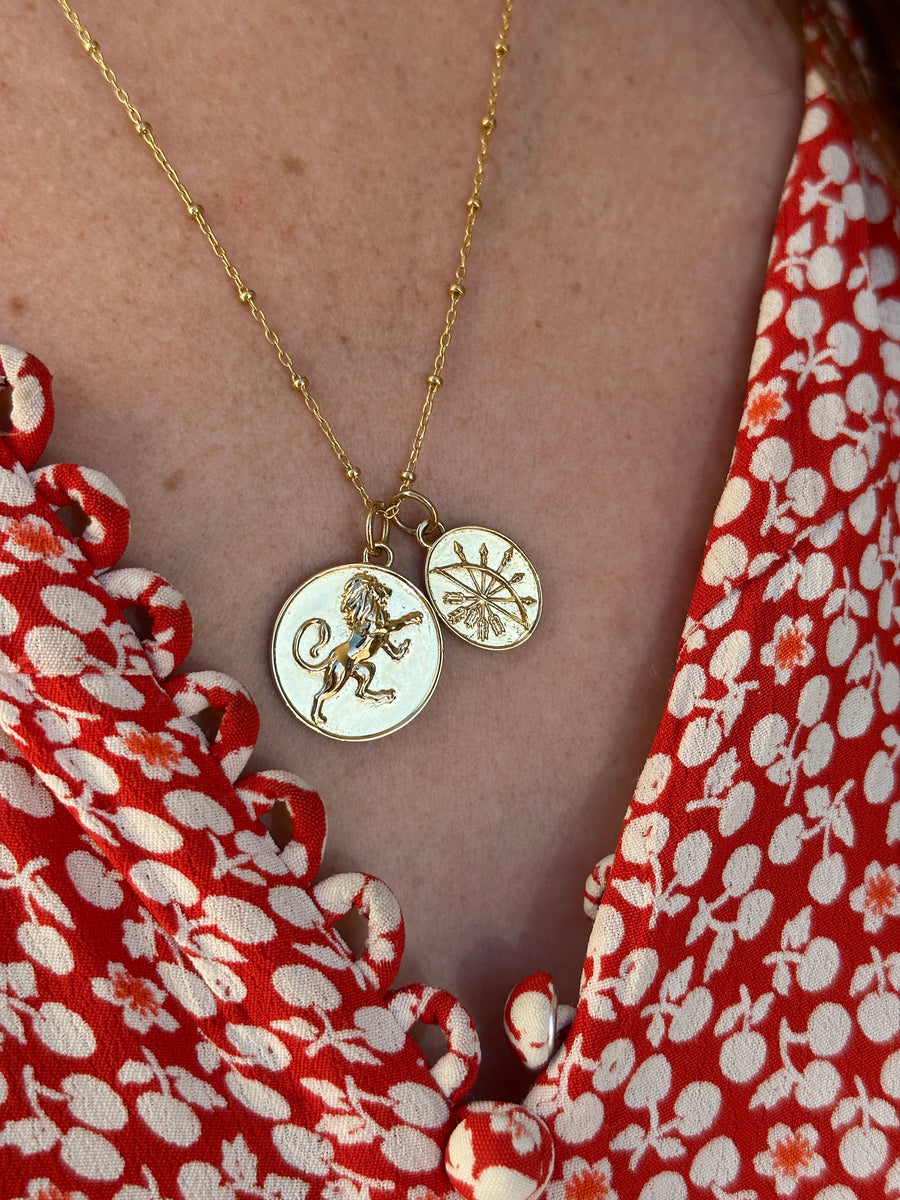 GOLD ZODIAC MEDALLIONS