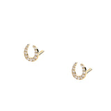 14 Diamond Pavé Itty Bitty Horseshoe Studs