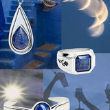Lapis Teardrop Cuff