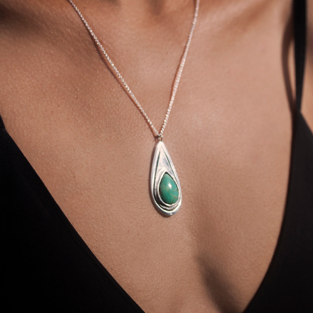 Turquoise Teardrop Pendant