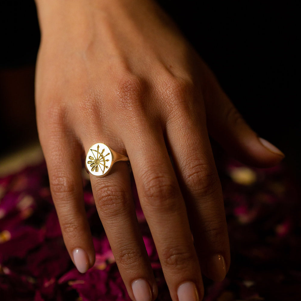 10k Gold Zodiac Signet Rings