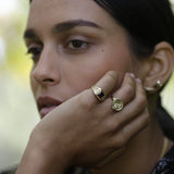 Silver Evening Rose Ring