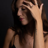 Silver Evening Rose Ring