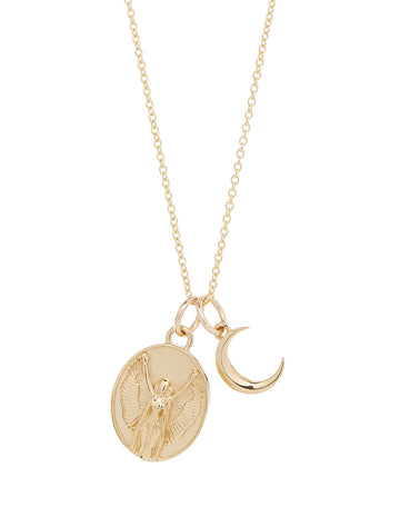 Moon Zodiac Sign Charm Necklace
