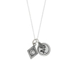 Silver Rose Ouroboros Pendant